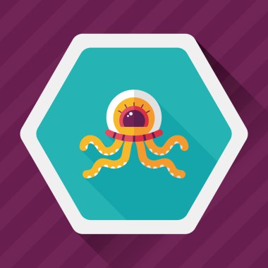 Çin yeni yılı uzun gölge, eps10 düz simgesiyle