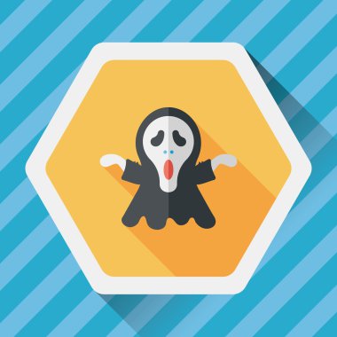 Çin yeni yılı uzun gölge, eps10 düz simgesiyle