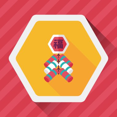 Çin yeni yılı düz simgesi, eps10, Çince festival couplets zekâ