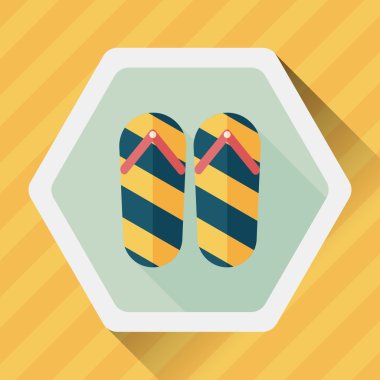 Uzun Gölge, eps10 ile flip flop düz simgesi