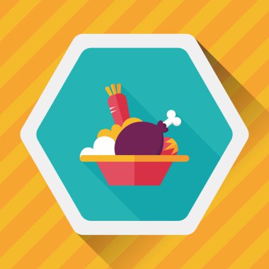 Uzun Gölge, eps10 salata düz simgesiyle