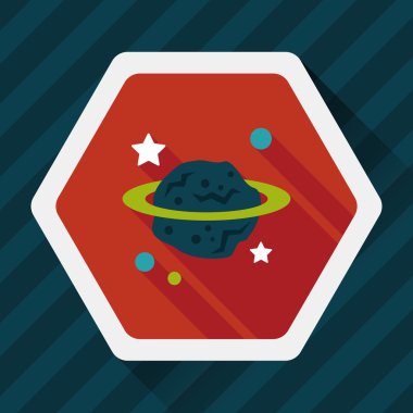 Uzun Gölge, eps10 ile alan gezegen düz simgesi