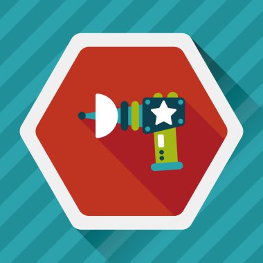 Uzun Gölge, eps10 ile alan silah düz simgesi