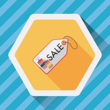 Çin yeni yılı satış düz simgesi ile uzun gölge, eps10