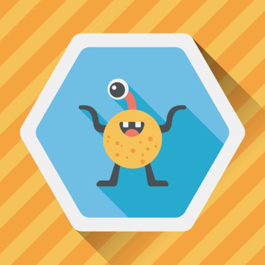 Uzun Gölge, eps10 alanı yabancı düz simgesiyle