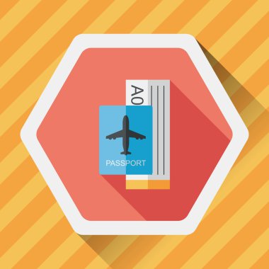 Uzun Gölge, eps10 ile hava bilet düz simgesi