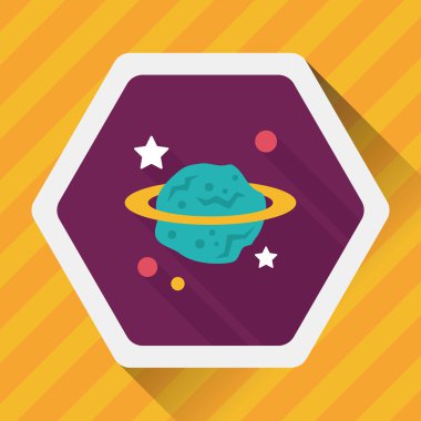 Uzun Gölge, eps10 ile alan gezegen düz simgesi