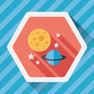 Uzun Gölge, eps10 ile alan gezegen düz simgesi