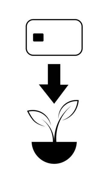 Concept Biodegradable Credit Card Banking Payment Card Degrade Compost Can — 图库矢量图片#