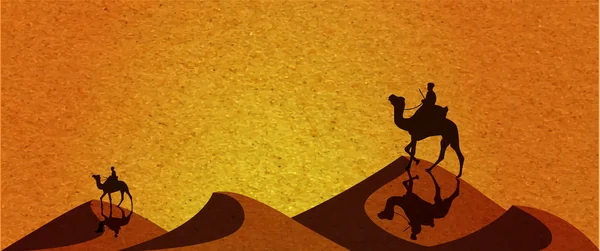 Caravane aux chameaux — Image vectorielle