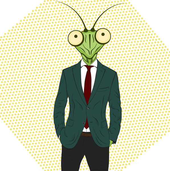 Personaje de dibujos animados Mantis . — Archivo Imágenes Vectoriales