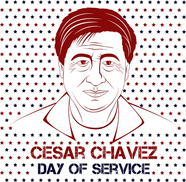 Cesar Chavez, jour du service — Image vectorielle