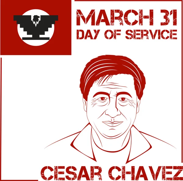 Cesar Chavez, dag van de dienst — Stockvector