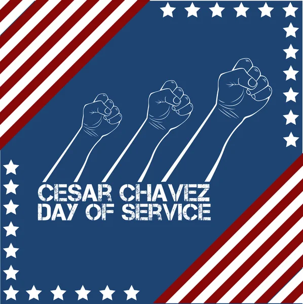 Cesar Chavez, dag av service — Stock vektor