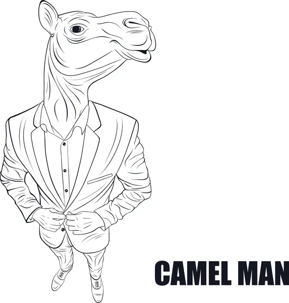 Caráter dos desenhos animados Camel —  Vetores de Stock