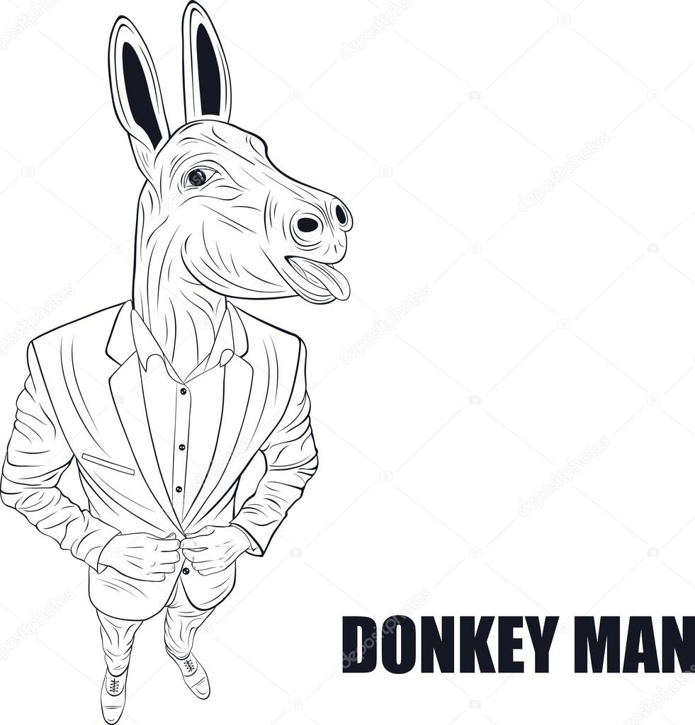 Cartoon character donkey