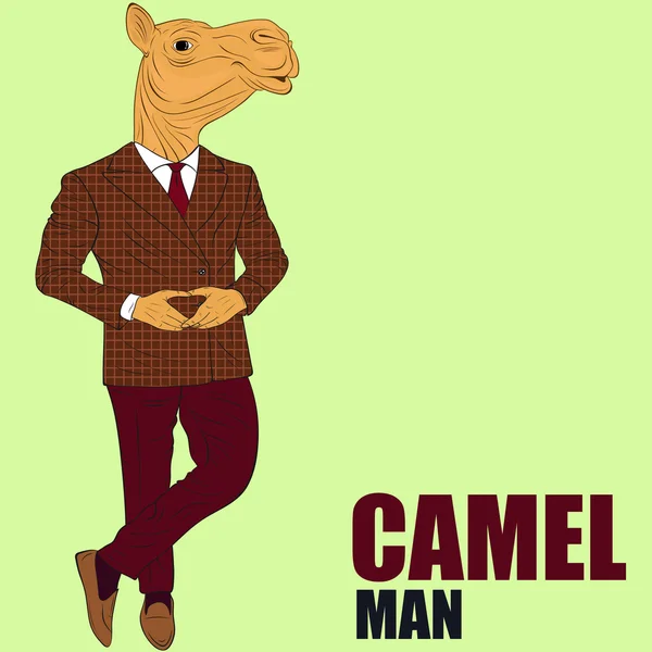 Cartoon personaggio cammello — Vettoriale Stock