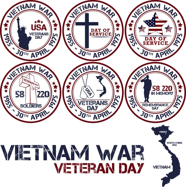 Vietnam Savaşı. Anma Günü — Stok Vektör