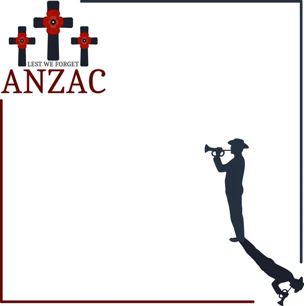 Anzac day. Greeting card — Stock Vector