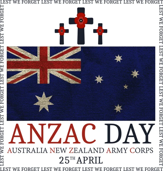 ANZAC day. Gratulationskort — Stock vektor