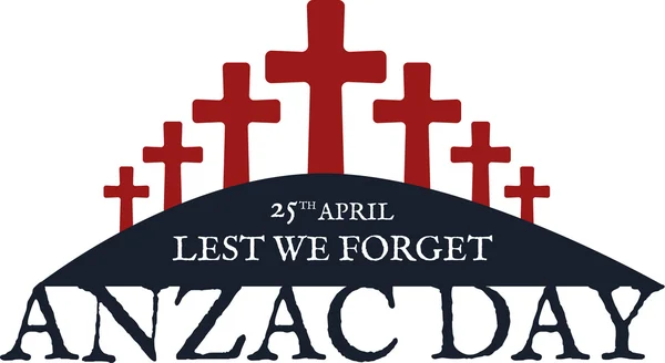 Día de Anzac. Tarjeta de felicitación — Vector de stock