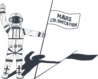 Mars kolonizasyonu. Astronot gezegendeki