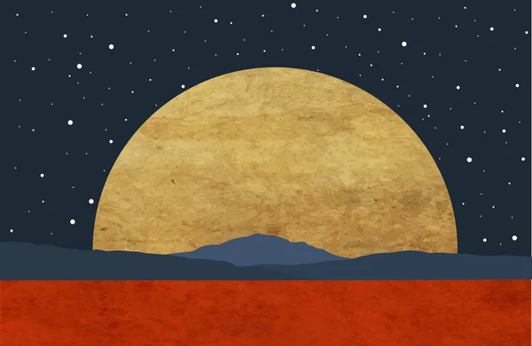 Het landschap van de planeet Mars — Stockvector