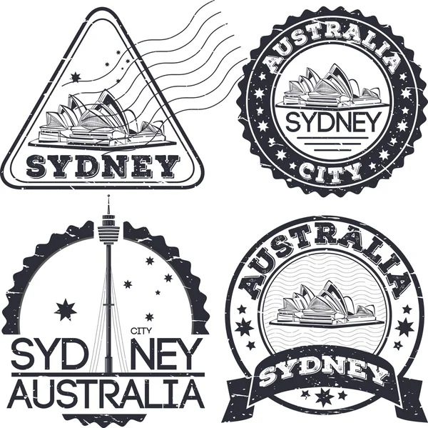 Sydney city znaczki — Wektor stockowy
