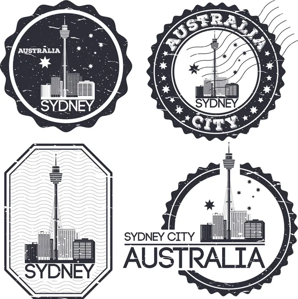 Sydney city stamps — Stock Vector