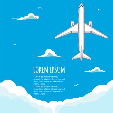 Uçaklarda ticari uçuşlar.