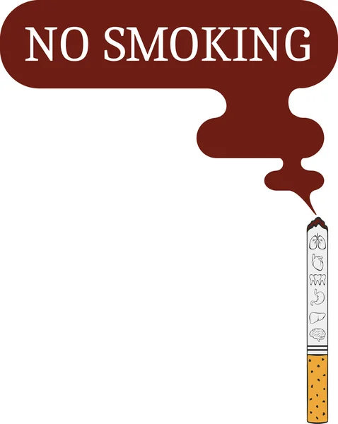 Label o smoking sticker — Stock Vector