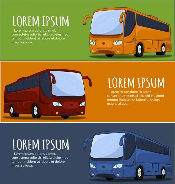 Banner de ônibus turístico — Vetor de Stock