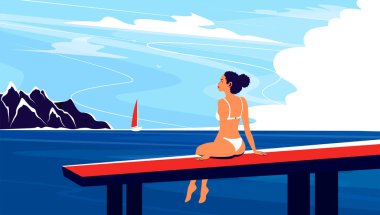 Bir kızla yaz tatili afişi