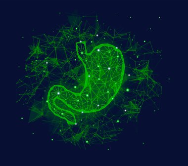 İnsan midesi ile gelecekçi tıbbi konsept