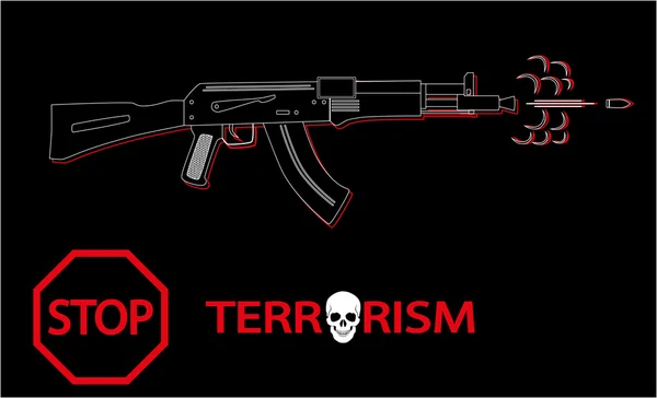 Detener el terrorismo — Vector de stock