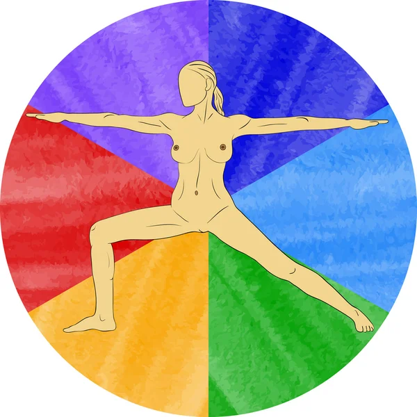 Голая йога — стоковый вектор