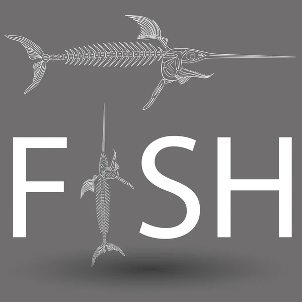 Fischskelett — Stockvektor