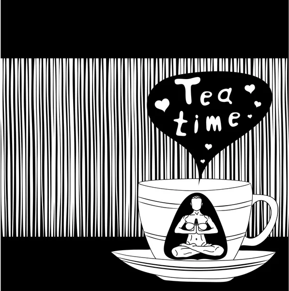 Taza de té — Vector de stock