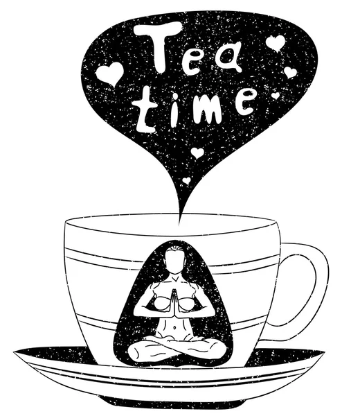 Csésze tea — Stock Vector