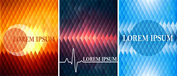 Set of abstract polygonal backgrounds. — Stock Vector