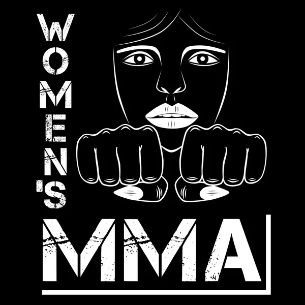 MMA femenina — Archivo Imágenes Vectoriales