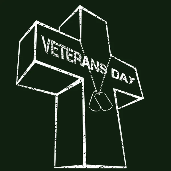 Signo del Día de los Veteranos — Vector de stock