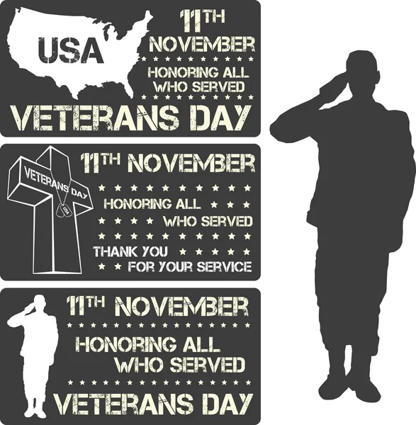 Signo del Día de los Veteranos — Archivo Imágenes Vectoriales
