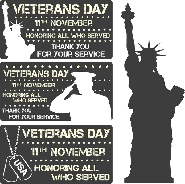 Signo del Día de los Veteranos — Archivo Imágenes Vectoriales