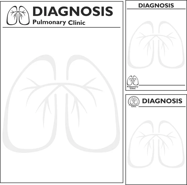 Longen teken, medische achtergrond — Stockvector