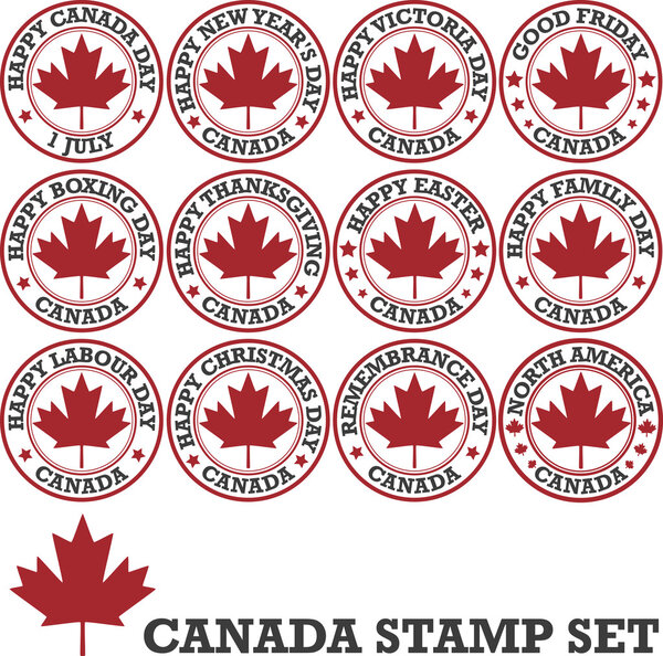 Canadian stamp set