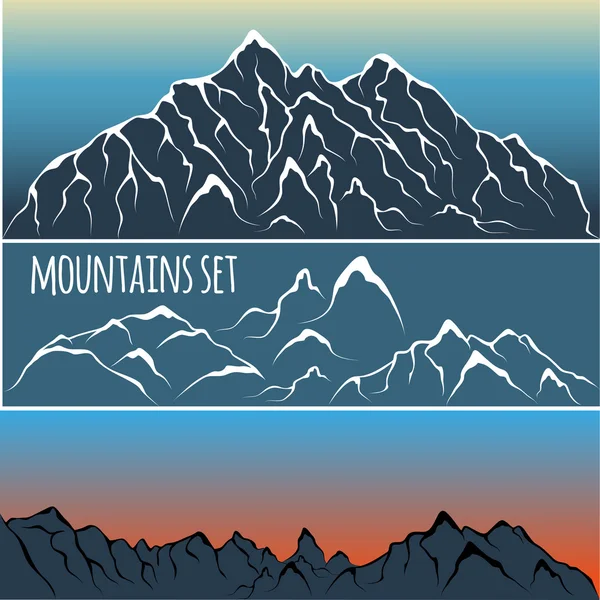 Mountain range set — Stock Vector