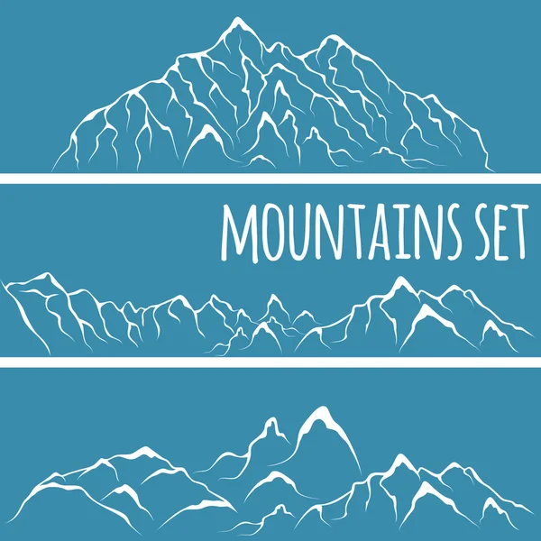 Mountain range set — Stock Vector