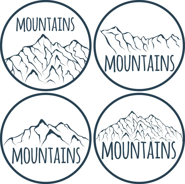 Mountain range set — Stock Vector