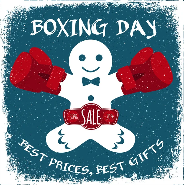 Boxing day kártya. — Stock Vector